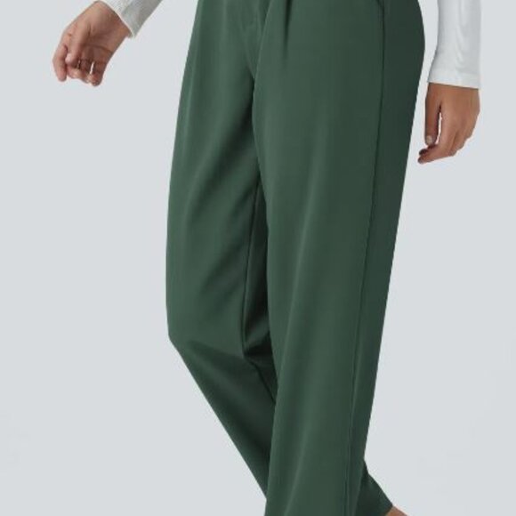 High Waisted Side Pocket Solid Work Tapered Pants - Picture 7 of 11